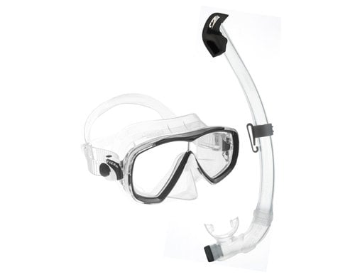 CRESSI, Estrella + Seal Dry Snorkel Combo C CLEAR/BLACK