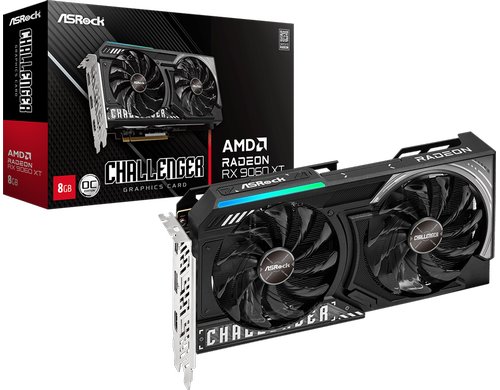 ASRock AMD Radeon RX 9060 XT Challenger 8G AMD Radeon RX9060 XT, 1x HDMI, 2x DP