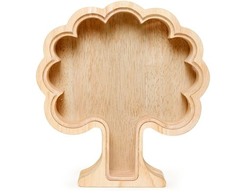 Kikkerland Spardose Baum Buchenholz