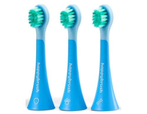 happybrush Aufsteckbürste EcoVibe Kids 3 Stk. blau