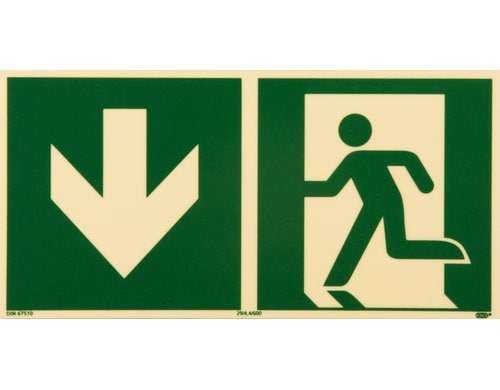 P.R.O. Rettungsweg Ausgang Piktogramm 150x300 mm