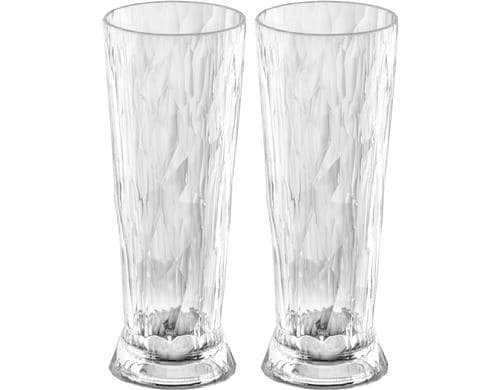 Koziol Superglas Bier 500ml 2er Set CLUB No. 11, Kunststoff, Randvol. 680ml