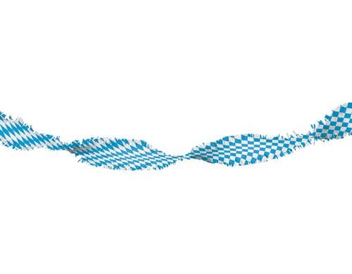 Folat Girlande aus Krepppapier blau-weiss, 6m