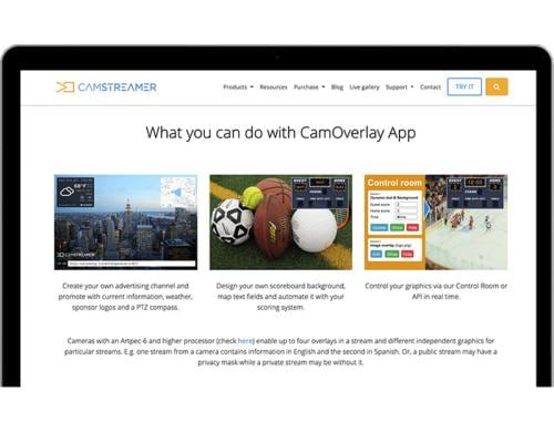 CamStreamer CamOverlay App für AXIS Netzwerkkameras