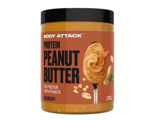 Body Attack Peanut Butter Natural 1000g Dose, Crunchy