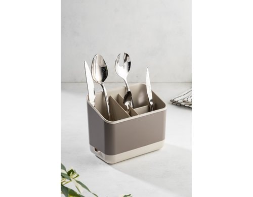 Hermia Abtropbehälter Besteck Beige Plastik, 16.5x10x14 cm