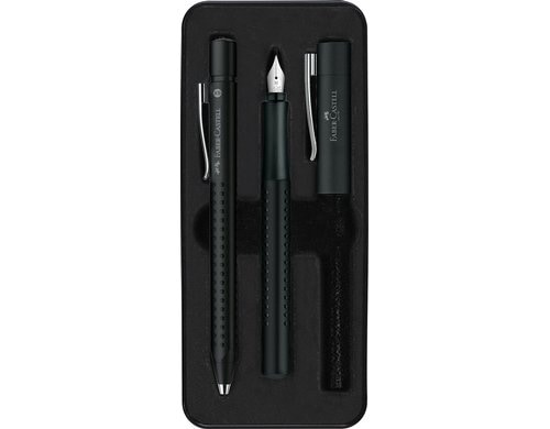 Faber-Castell Geschenkset Grip 2011 schwarz 1 Füllfederhalter, 1 Kugelschreiber
