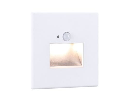 LED Wandeinbauleuchte Edge Quadro eckig 80 80x42mm 1,2W 25lm 230V 2700K Weiss matt