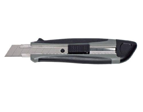 Maul Cutter mit gummierter Griffzone 18mm grau
