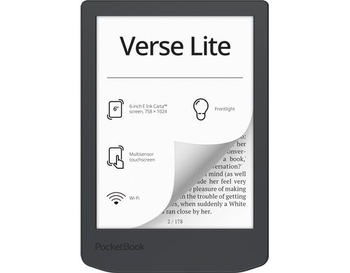 PocketBook Verse Lite Midnight grey 6 E-Ink Carta ,16 Graustufen, 8GB Speiche