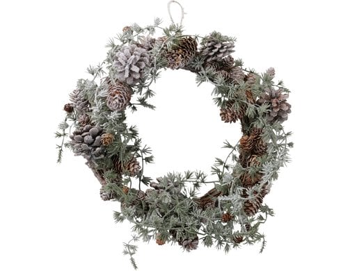 Boltze Hängekranz Tannenzapf Kieferholz, 10x32x32cm (LxBxH)