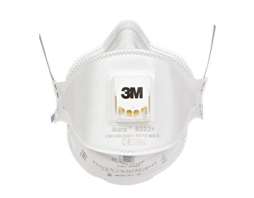 3M Atemschutzmaske FFP2, weiss Handschleifen und Elektrowerkzeug, 2 Stück