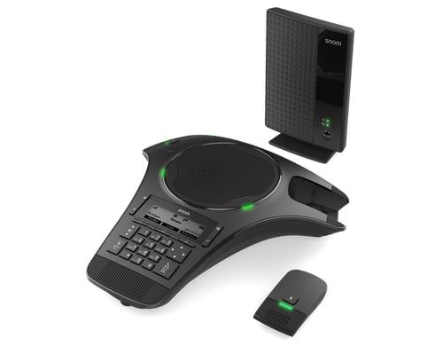 Snom C620 SIP Wireless Conference mit DECT Basis und zwei drahtlose Mikrofone
