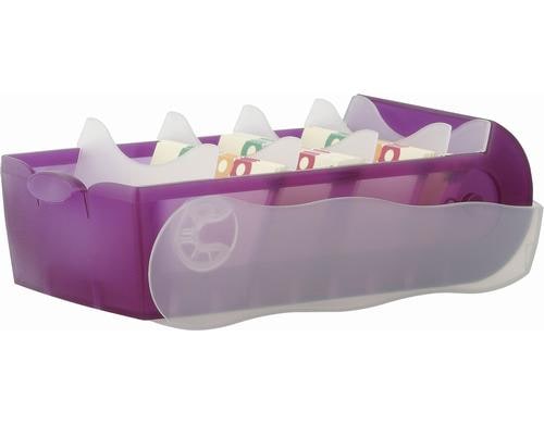 HAN Karteibox Croco A7 5 Stützen, 100 Karten, violett