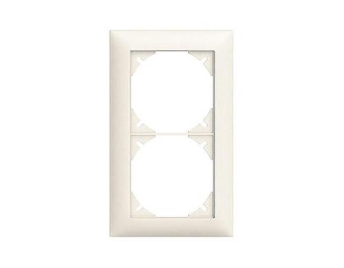 Feller EDIZIOdue 2er Abdeckrahmen doppel Rahmen mit Einheitsausschnitt, weiss