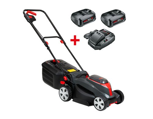 AKKU-RASENMÄHER 38.1 Li 18V COMFORT KIT inkl. 2 Akku 4.0Ah, Ladegerät C50 Li