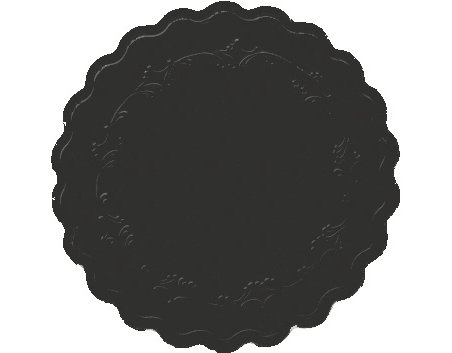 Duni Untersetzer Rund 9cm Romance schwarz D:9cm, 8-lagig, 250 Stk.