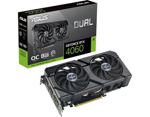 ASUS DUAL RTX4060 EVO O8G, GDDR6 GeForce RTX4060, 3x DP, 1x HDMI
