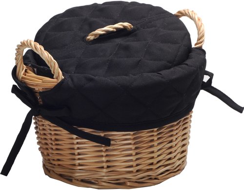 NOUVEL Kartoffelkorb Elegance schwarz, rund, 23 x 23 x 14 cm