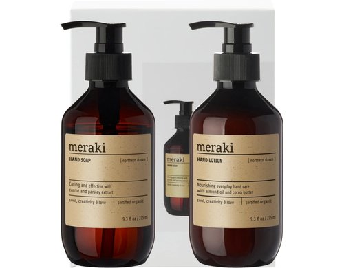 meraki Geschenkbox Northern Dawn, 2er Set Handseife und Handlotion je 275 ml