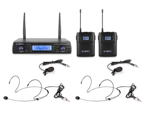Vonyx WM62B 2-Kanal UHF Funkstrecke mit Taschensender