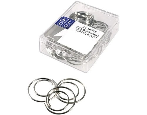 Alco Büroklammer Spirale, 25mm verzinkt 1 Pack à 25