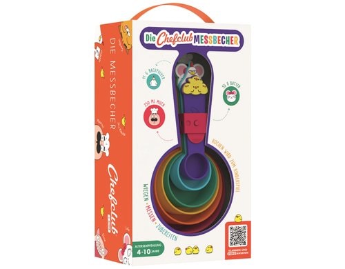 Chefclub Messbecher Farbig 6er Set, Rezeptbuch, 6 ver. Farben