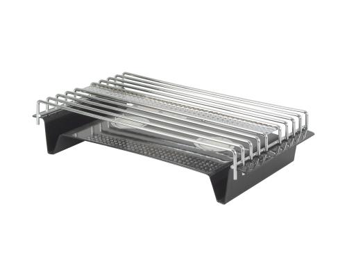 Nouvel Plattenwärmer chrom/schwarz 2 flammig, 33 x 19 x 8cm