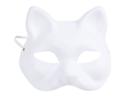 Creativ Company Katzenmaske H 17.5 cm B 18.5 weiss 1 Stk