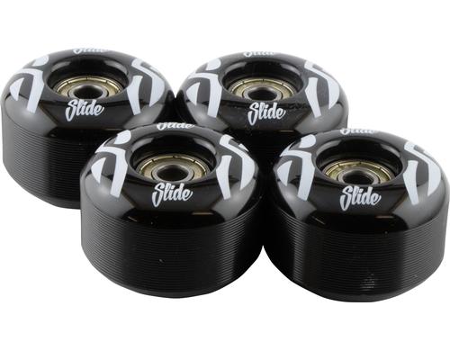 Slide Skateboard Räder schwarz 4er Set 52x36 mm 92 A, inkl. Kugellager