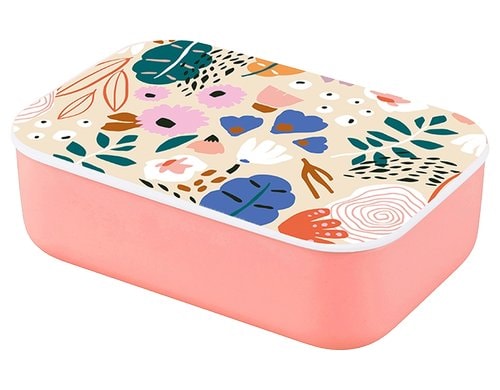 bioloco Lunchbox Classic - Flowers 12x17x5cm, mit Abtrennung