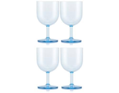 Bodum Okett Rotwein-G blau Transparent blau, 4Stk