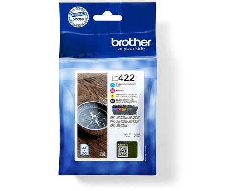 Tinte Brother LC-422, CMYBL 550 Seiten, J5340,J5740,J6540,J6940