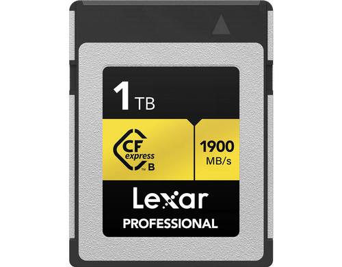 Lexar PRO CFexpress Gold Series TypeB 1TB Lesen 1900 MB/s, Schreiben 1500 MB/s