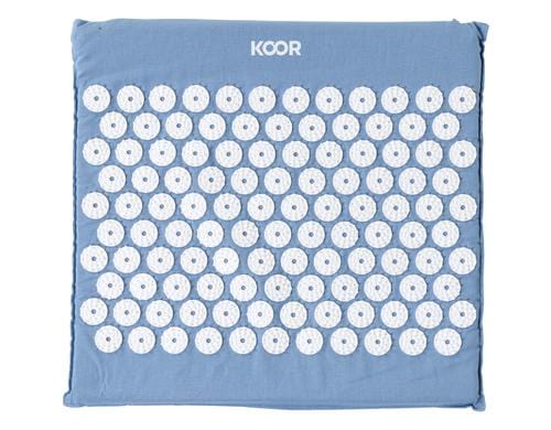 KOOR Fuss-Akupressurmatte blau 40x42cm, blau-weiss