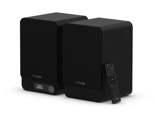 Pure Aktivlautsprecher Classic Active Charcoal black Oak, HDMI, DAB+, BT5.3, OLED