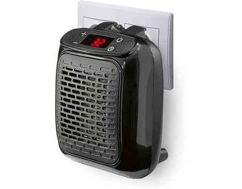 EASYmaxx Steckdosen-Heizlüfter 800W schwarz