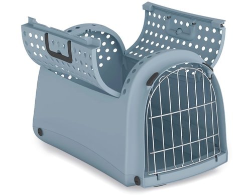 Imac Transportbox Katze Linus Cabrio blau-grau