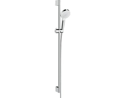 Crometta Brauseset Brausestange 90 cm EcoSmart Weiss/Chrom