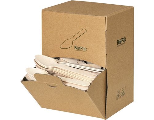 Duni Holz Kaffeelöffel 110mm/Spenderbox 400 Stk.