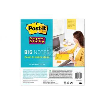 3M Post-it Big Notes Super Sticky gelb 1 Block à 30 Blatt, 279 mm x 279 mm