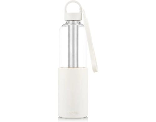 Bodum Wasserflasche Melior m. Edelstahlsieb Kunststoff cremefarben, 1.2 Liter