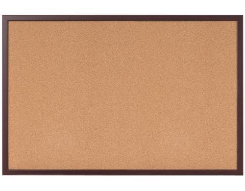 Bi-Office Memoboard Kork Earth-it 900x600mm, Rand braun