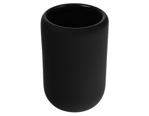 COCON Zahnputzbecher schwarz Keramik, 7.5x7.5x12cm
