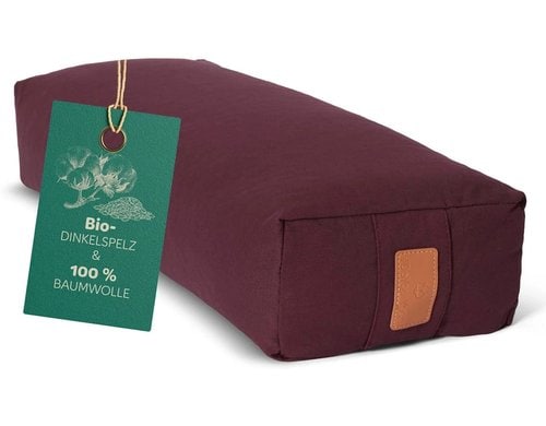 DoYourYoga Yogabolster Paravati Rechteck dunkelrot Dinkelspelz