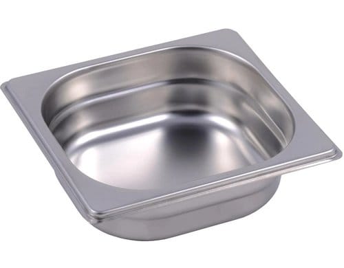 Inox GN-Behälter 1/6 17.6 x 16.2 x 6.5 cm, Edelstahl
