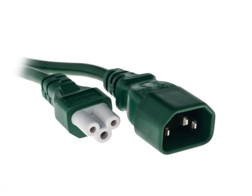 Anschlusskabel C14 / C5 2.0 m grün H05VV-F 3G 1,0mm²