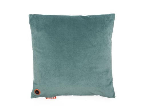 Bodi-Tek Cozy Heizkissen Una Samt blaugrün 45x45 cm, kabellos mit Powerbank 10'000 mAh