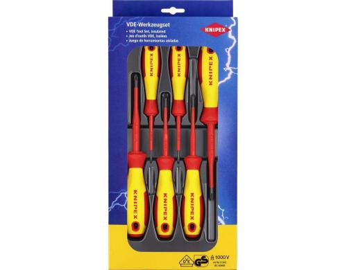Knipex VDE Schraubendreher-Set 6-teilig 4x Phillips/2x Pozidriv