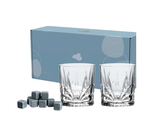 Leonardo Whiskybecher DOF CAPRI Set 2 Stk. Gläser, 8 Kühlesteine 330ml